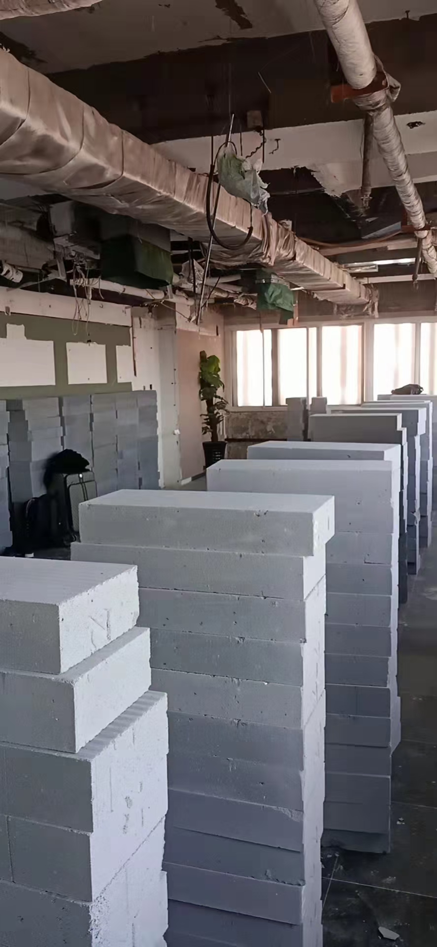 轻质砖隔墙施工现场细节